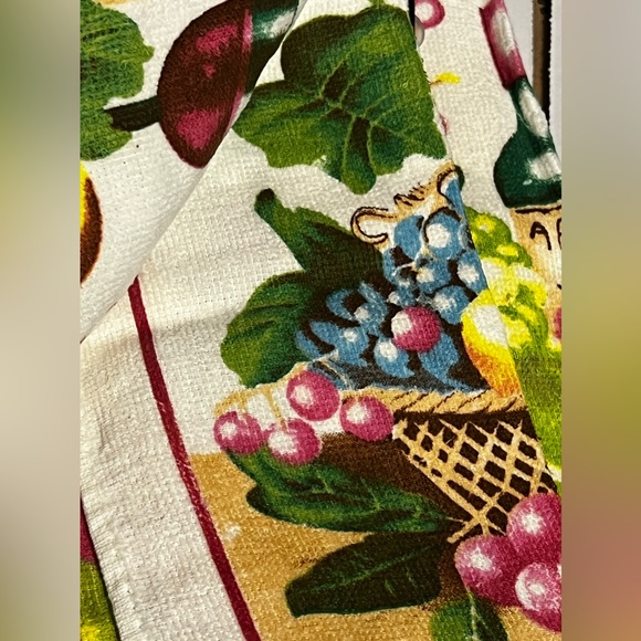 New 4 Pcs Trends Collection Fruit Basket & Wine Design Kitchen Towels -Blemish - Picture 6 of 11